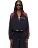 WILLY CHAVARRIA WILLY CHAVARRIA Black & Red 'Casa De Chavarria' Tape Jacket - 1