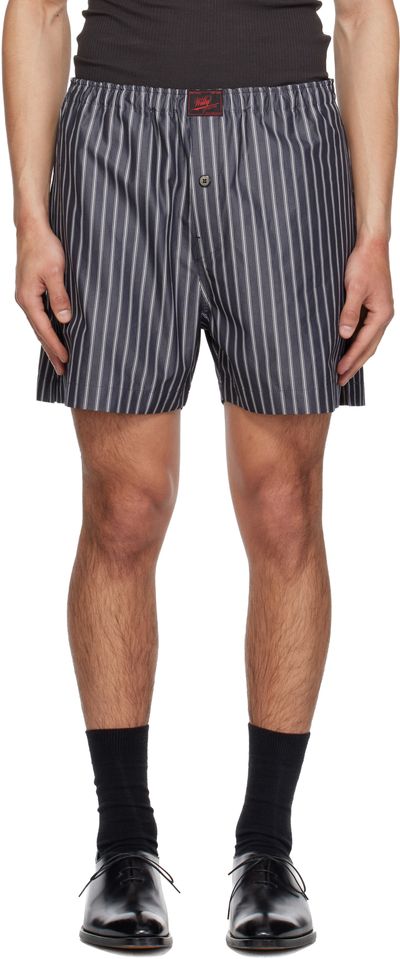 WILLY CHAVARRIA WILLY CHAVARRIA Black & White Willy Woven Boxer Shorts