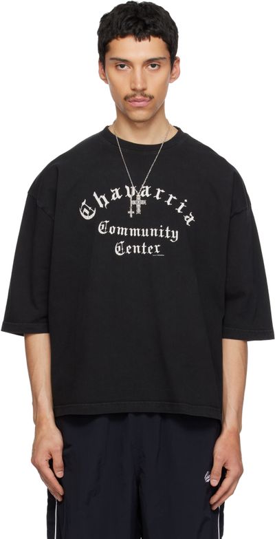 WILLY CHAVARRIA WILLY CHAVARRIA Black 'Chavarria Community Center' Buffalo T-shirt