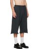 WILLY CHAVARRIA WILLY CHAVARRIA Black 'Chavarria Community Center' Distressed Shorts - 2