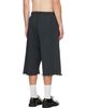 WILLY CHAVARRIA WILLY CHAVARRIA Black 'Chavarria Community Center' Distressed Shorts - 3