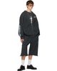 WILLY CHAVARRIA WILLY CHAVARRIA Black 'Chavarria Community Center' Distressed Shorts - 4