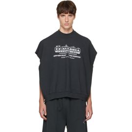 WILLY CHAVARRIA WILLY CHAVARRIA Black 'Chavarria Licensed Designs' Muscle Sweatshirt