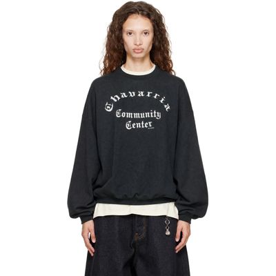 WILLY CHAVARRIA WILLY CHAVARRIA Black 'Community Center' Sweatshirt