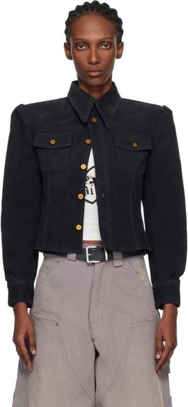 WILLY CHAVARRIA WILLY CHAVARRIA Black Denim Chavela L/S Shirt