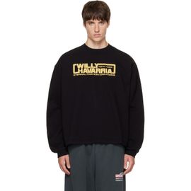 WILLY CHAVARRIA WILLY CHAVARRIA Black 'Eternal Fashion Creations' LS Buffalo T-shirt