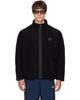 WILLY CHAVARRIA WILLY CHAVARRIA Black Reversible 'Willy' Fleece Jacket - 1