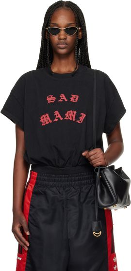 WILLY CHAVARRIA WILLY CHAVARRIA Black 'Sad Mami' Bodysuit