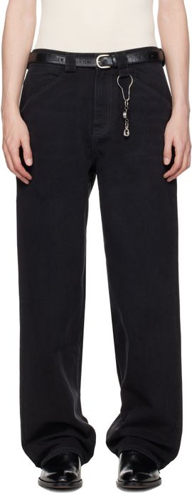 WILLY CHAVARRIA WILLY CHAVARRIA Black Straight Leg 'Good Boy' Jeans