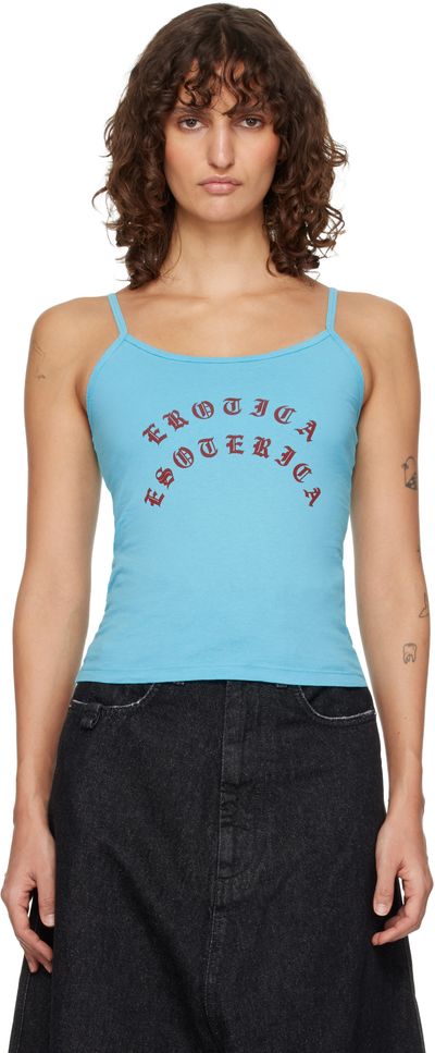 WILLY CHAVARRIA WILLY CHAVARRIA Blue 'Estorica' Cholita Tank Top