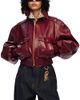 Willy Chavarria Willy Chavarria Cropped Leather Bomber Jacket - 1