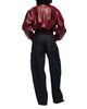 Willy Chavarria Willy Chavarria Cropped Leather Bomber Jacket - 2