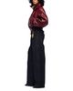 Willy Chavarria Willy Chavarria Cropped Leather Bomber Jacket - 3