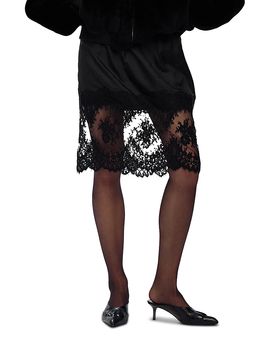Willy Chavarria Willy Chavarria Fondo Lace Trim Slip Skirt
