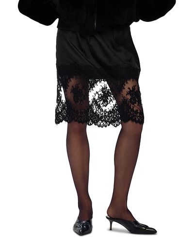 Willy Chavarria Willy Chavarria Fondo Lace Trim Slip Skirt