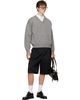WILLY CHAVARRIA WILLY CHAVARRIA Gray 'Chavarria' V-Neck Sweater - 4