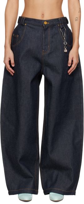 WILLY CHAVARRIA WILLY CHAVARRIA Navy Bad Girl Jeans