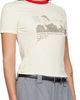 WILLY CHAVARRIA WILLY CHAVARRIA Off-White 'Call Girl' Ringer T-shirt - 2