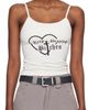 WILLY CHAVARRIA WILLY CHAVARRIA Off-White 'Keep Praying Bitches' Cholita Camisole - 1