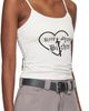 WILLY CHAVARRIA WILLY CHAVARRIA Off-White 'Keep Praying Bitches' Cholita Camisole - 2