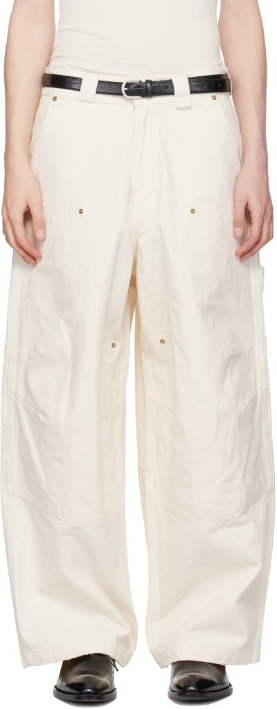 WILLY CHAVARRIA WILLY CHAVARRIA Off-White Stockton Double Knee Trousers