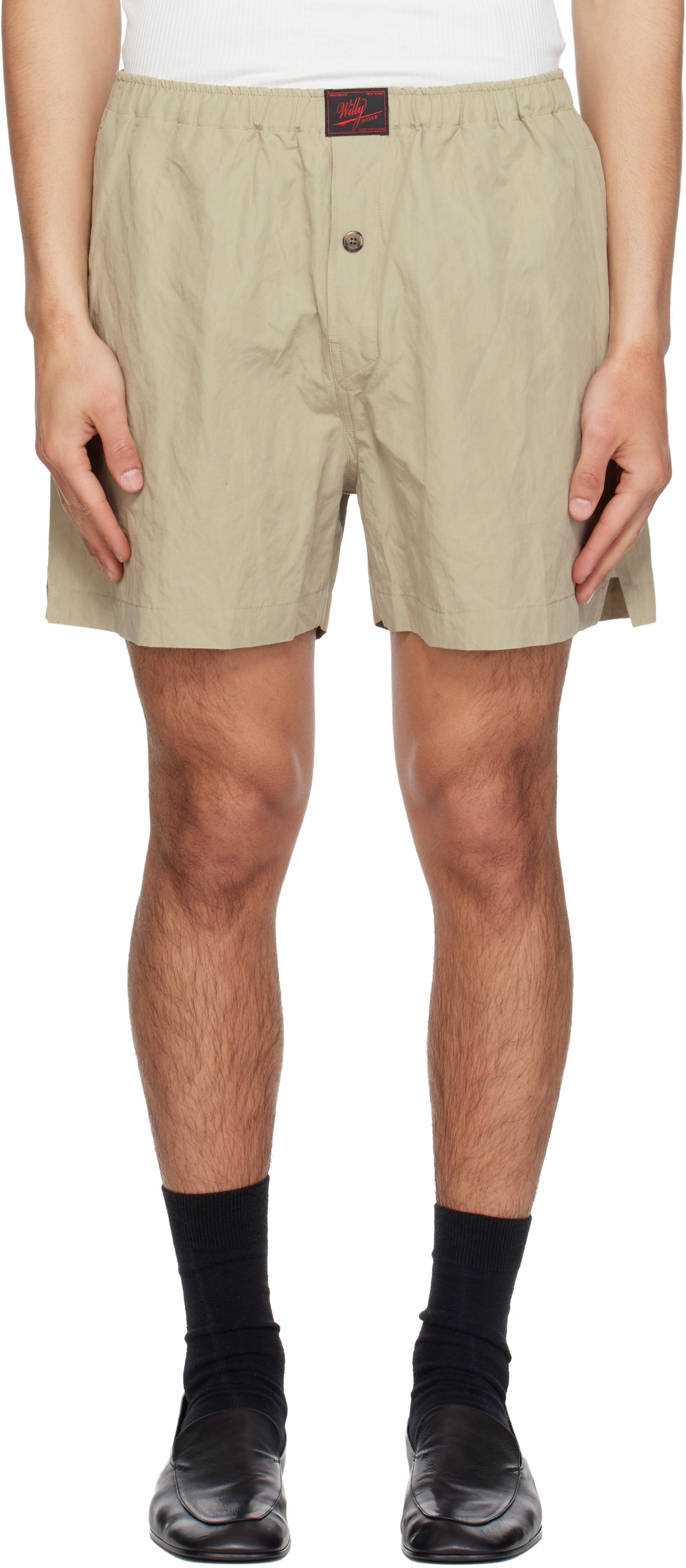 カーゴポケットショーツ/Willy chavarria WILLY CHAVARRIA - Taupe Willy Woven Boxer Shorts