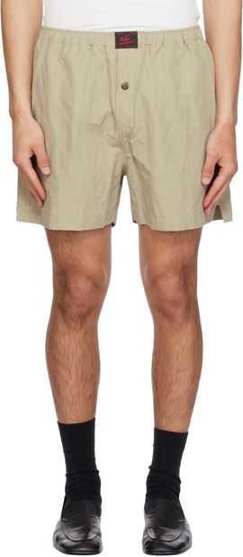 WILLY CHAVARRIA WILLY CHAVARRIA Taupe Willy Woven Boxer Shorts