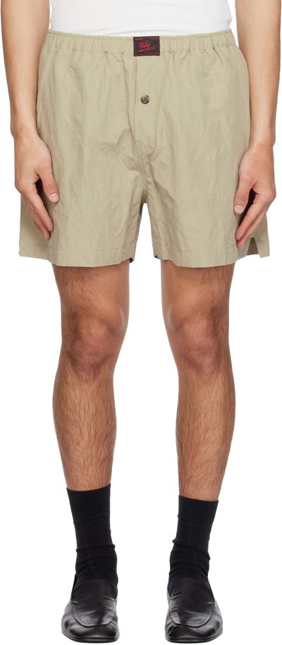 WILLY CHAVARRIA WILLY CHAVARRIA Taupe Willy Woven Boxer Shorts