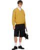 WILLY CHAVARRIA WILLY CHAVARRIA Yellow 'Chavarria' V-Neck Sweater - 4