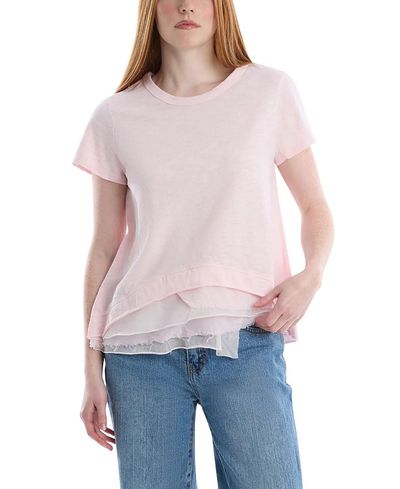 Wilt Clothing Wilt Boxy Mixed Media Hem Tee