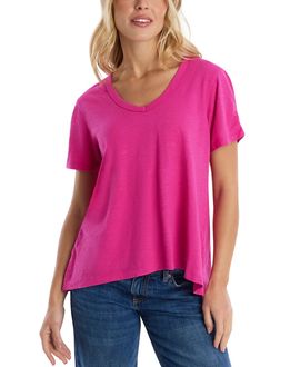 Wilt Wilt Clothing Deep V-Neck Ruched Sleeve Tee
