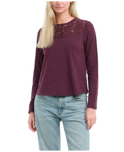 Wilt Clothing Wilt Clothing Lace Yoke Henley Tee
