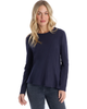 WILT Clothing WILT Clothing Round Neck Long Sleeve Tee with Asymmetric Hem & Body Seams - 1