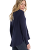 WILT Clothing WILT Clothing Round Neck Long Sleeve Tee with Asymmetric Hem & Body Seams - 2