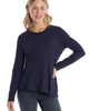 WILT Clothing WILT Clothing Round Neck Long Sleeve Tee with Asymmetric Hem & Body Seams - 4