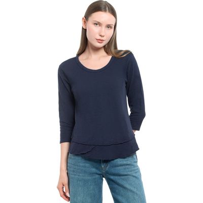 WILT Clothing WILT Clothing Shrunken Crew 3/4 Sleeve Mock Layer Tee