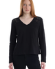 WILT Clothing WILT Clothing V-Neck Long Sleeve Mixed Media Tee with Lace - 1