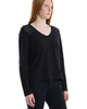 WILT Clothing WILT Clothing V-Neck Long Sleeve Mixed Media Tee with Lace - 3