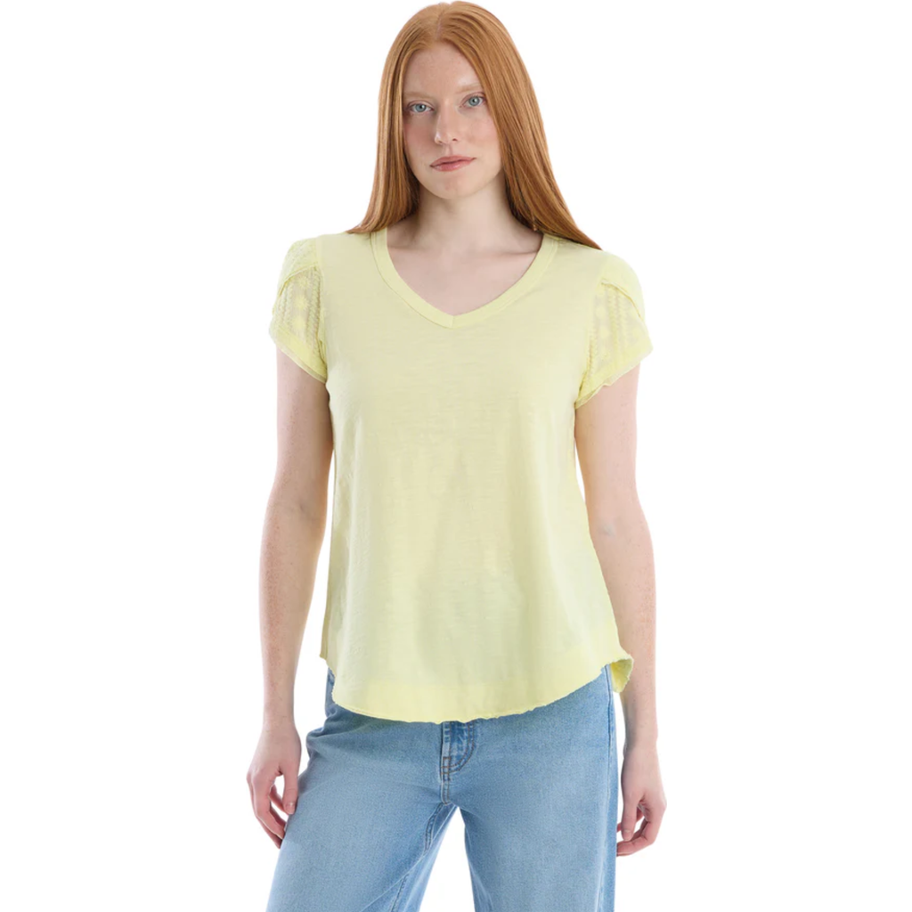 Wilt Wilt Eyelet Cap Sleeve Tee
