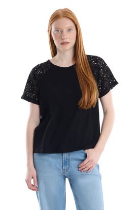 Wilt Wilt Lace Raglan Sleeve Tee