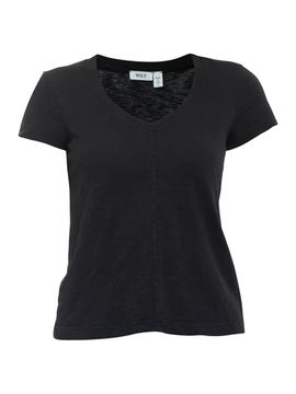 Wilt Women's Slim Deep V-Neck Rib Back T-Shirt