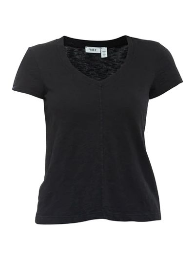 Wilt Women's Slim Deep V-Neck Rib Back T-Shirt