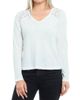 Wilt Women's V-Neck Long Sleeve Mixed Media T-Shirt - 1