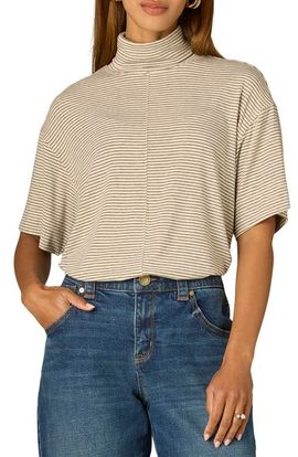 Wit & Wisdom Wit & Wisdom Elbow Sleeved Turtleneck Boxy Top
