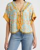 Wit & Wisdom Wit & Wisdom Lace Trim Print Dolman Sleeve Top - 1