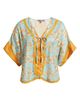Wit & Wisdom Wit & Wisdom Lace Trim Print Dolman Sleeve Top - 5
