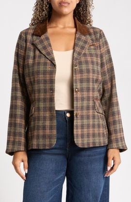 Wit & Wisdom Wit & Wisdom Plaid Three-Button Blazer