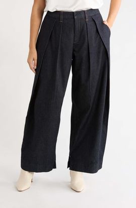 Wit & Wisdom Wit & Wisdom Pleated Barrel Leg Denim Trousers