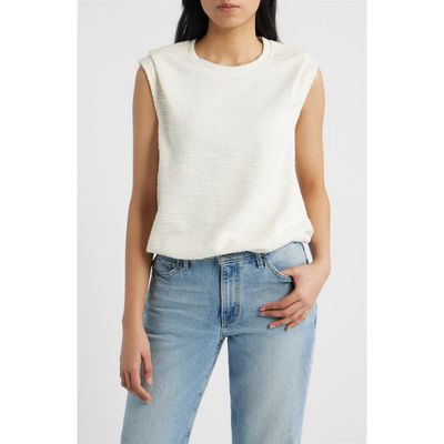 Wit & Wisdom Wit & Wisdom Pleated Shoulder Bubble Hem Sleeveless Top
