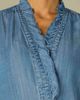 Wit & Wisdom Wit & Wisdom Ruffle Neck Lyocell Chambray Shirt - 4